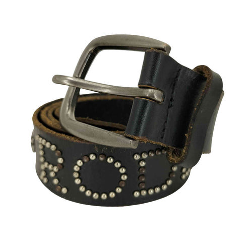 ロデオクラウンズ RODEO CROWNS ロゴ スタッズ レザー ベルト メンズ