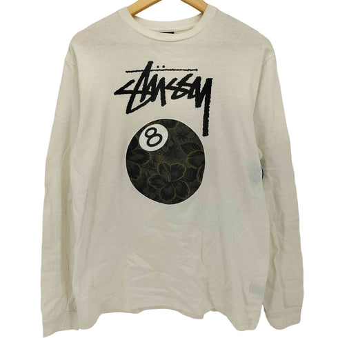 ステューシー Stussy 8ボール ストックロゴ ハイビスカス L/S クルーネック Tシャツ メンズ import:L