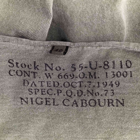 ナイジェルケーボン NIGEL CABOURN 50s HENLEY NECK SHIRT PIGMENT-DYE メンズ EUR:48