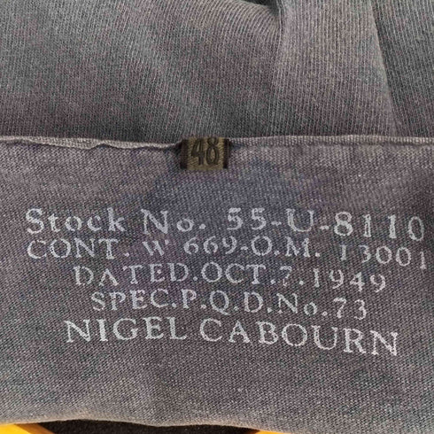 ナイジェルケーボン NIGEL CABOURN 50s HENLEY NECK SHIRT PIGMENT-DYE メンズ EUR:48