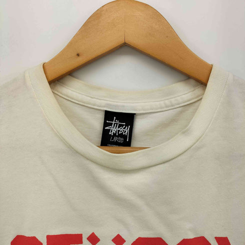 ステューシー Stussy フロント プリント 裾 ストックロゴ S/S クルーネック Tシャツ メンズ import:L
