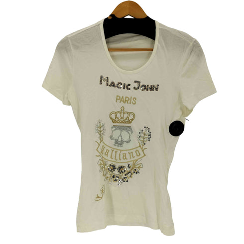 ジョンガリアーノ JOHN GALLIANO 刺繍デザインS/S Tシャツ メンズ import:XS