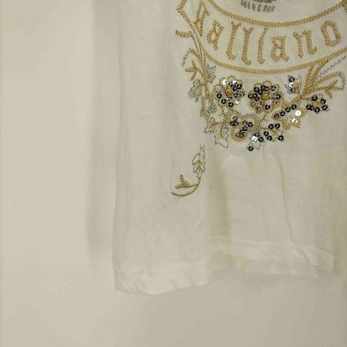 ジョンガリアーノ JOHN GALLIANO 刺繍デザインS/S Tシャツ メンズ import:XS