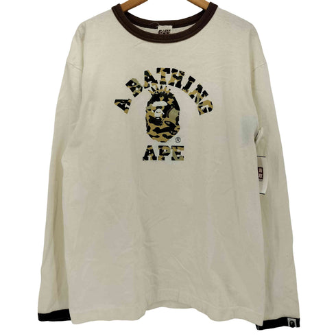 アベイシングエイプ BAPE by A BATHING APE 大猿ロゴ プリント 迷彩 カモ L/S シャツ メンズ import:L