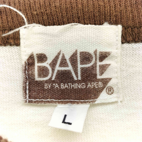 アベイシングエイプ BAPE by A BATHING APE 大猿ロゴ プリント 迷彩 カモ L/S シャツ メンズ import:L
