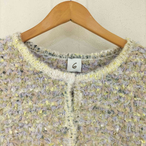 ロクビューティーアンドユースユナイテッドアローズ 6 BEAUTY & YOUTH UNITED ARROWS 26SS ミックス ニット カーディガン レディース