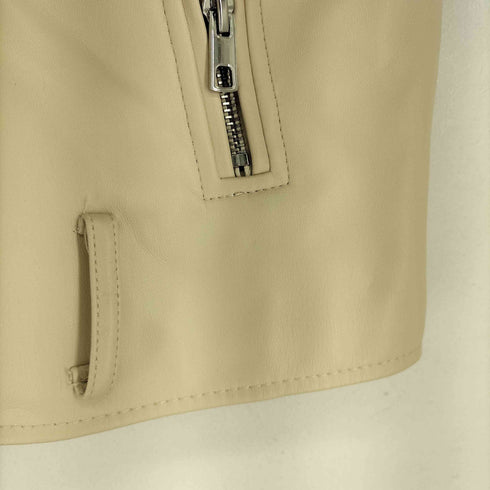 ザラ ZARA フェイクレザー ライダース ジャケット レディース import:L