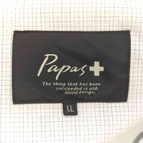 パパス papas ジップアップ デザインパーカー メンズ LL