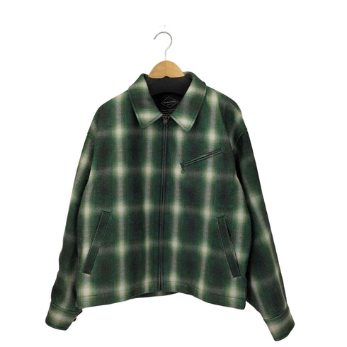 WOOLLYTEC チェック柄 ジップアップブルゾン ジャケット メンズ import:M