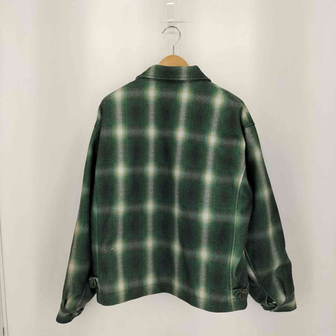 WOOLLYTEC チェック柄 ジップアップブルゾン ジャケット メンズ import:M