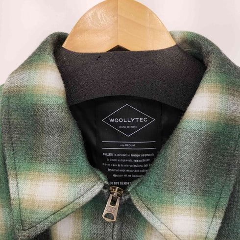 WOOLLYTEC チェック柄 ジップアップブルゾン ジャケット メンズ import:M