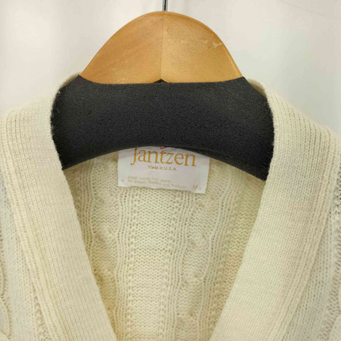 ジャンセン jantzen 70s USA製 ケーブルニット カーディガン メンズ import:M