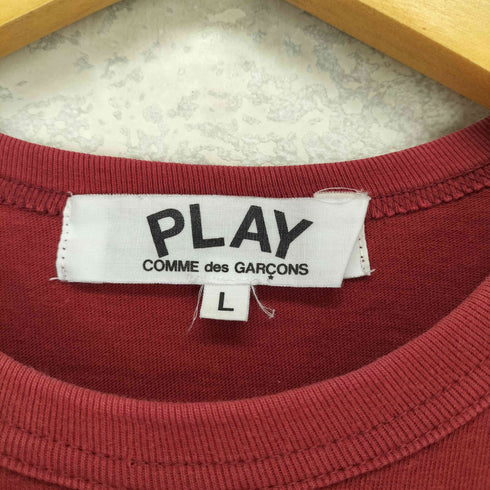 プレイコムデギャルソン PLAY COMME des GARCONS 2ハート刺繍クルーネックTシャツ レディース JPN:L