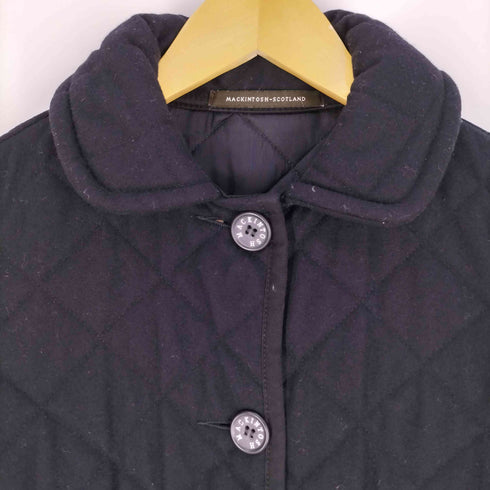 マッキントッシュスコットランド MACKINTOSH SCOTLAND カシミヤ混 ウエストベルト キルティングコート レディース