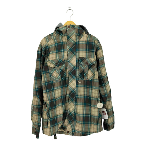 ナイキ NIKE SNOW BOARDING チェック柄 マウンテンパーカー ジャケット メンズ import:M