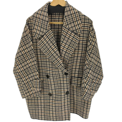 ミラオーウェン Mila Owen 21AW フラップポケットハーフ丈コクーン接結コート レディース ONE SIZE