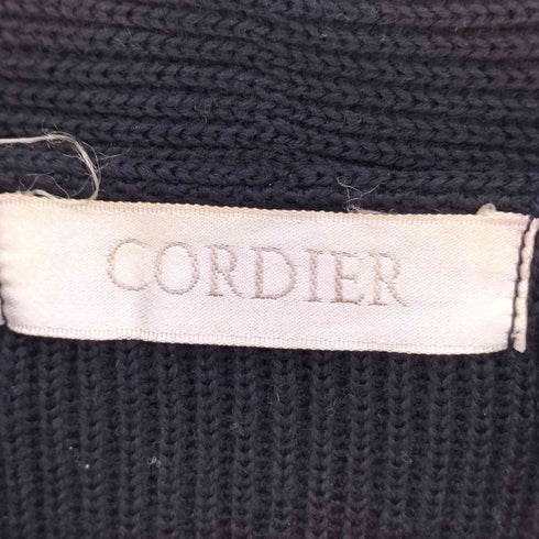 コルディア CORDIER クロップド丈 花柄刺繍 カーディガン レディース 40