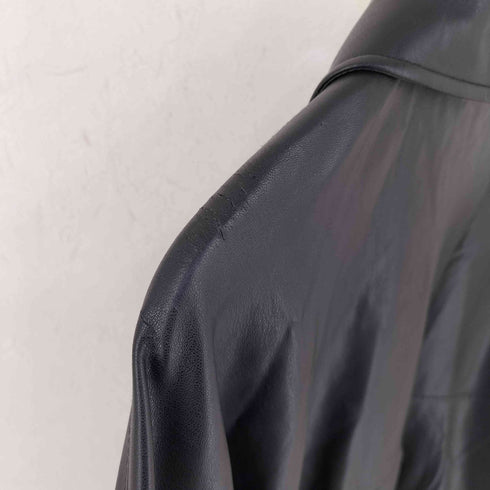 ザラ ZARA フェイクレザーオーバーシャツジャケット レディース import:S