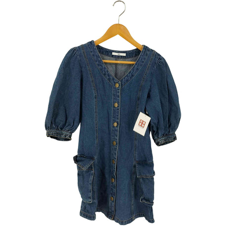 スライ SLY V NECK DENIM ショートワンピース レディース 1