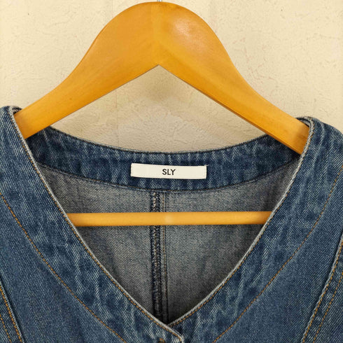 スライ SLY V NECK DENIM ショートワンピース レディース 1