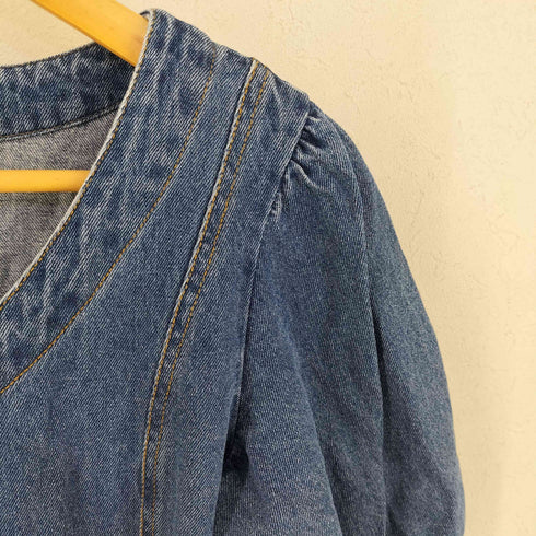 スライ SLY V NECK DENIM ショートワンピース レディース 1