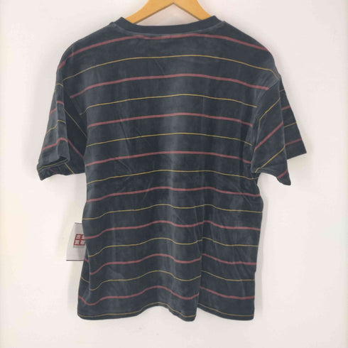 アディダスオリジナルス adidas Originals skateboarding VELOUR JERSEY トレフォイルロゴ 刺繍 ボーダー ベロア Tシャツ メンズ JPN:M