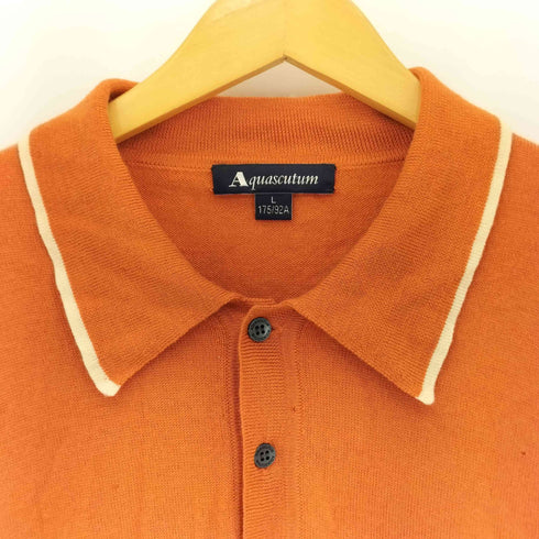 アクアスキュータム AQUASCUTUM ウール ポロ ニット セーター メンズ import:L