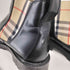 バーバリー BURBERRY ノバチェック レザー チェルシーブーツ レディース 38