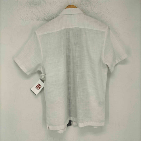 MICHEL ANDRE コットン 襟芯 ショートスリーブ バロン・タガログ 刺繍シャツ メンズ import:M