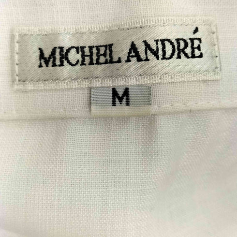 MICHEL ANDRE コットン 襟芯 ショートスリーブ バロン・タガログ 刺繍シャツ メンズ import:M