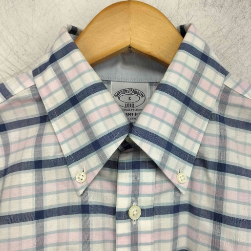 ブルックスブラザーズ BROOKS BROTHERS 1818 REGENT FIT ロゴ刺繍 チェック ボタンダウンシャツ メンズ import:S