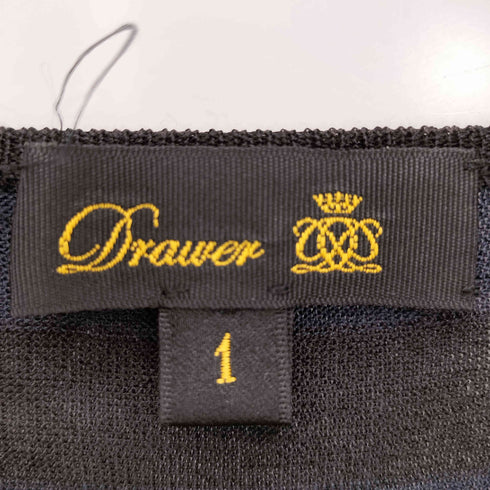 ドゥロワー Drawer ボーダー シルクコットン 半袖クルーネックニット レディース JPN:1