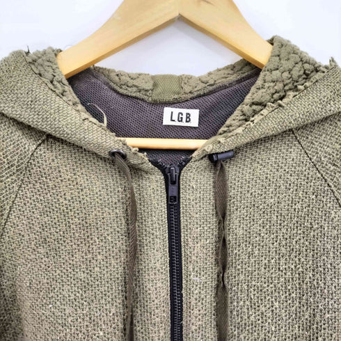 ルグランブルー L.G.B. 00s Y2K archive 裏地ボア インサイドアウト ニット ダブルジップパーカー メンズ