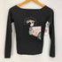 ANNA MOLINARI ラインストーン Uネック ロングスリーブTシャツ レディース 38