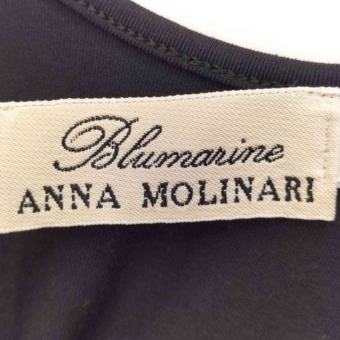 ANNA MOLINARI ラインストーン Uネック ロングスリーブTシャツ レディース 38