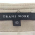 トランスワーク TRANS WORK フリル スエード ノーカラー ジャケット レディース JPN:40