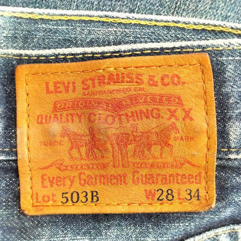リーバイス Levis 90S ボタン裏J22 赤耳 503B ストレートデニムパンツ メンズ W28 L34