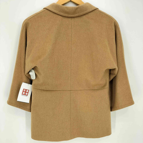 マックスマーラ MAX MARA イタリア製 白タグ キャメル100 七分袖 テーラードジャケット レディース JPN:40