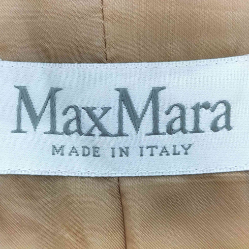 マックスマーラ MAX MARA イタリア製 白タグ キャメル100 七分袖 テーラードジャケット レディース JPN:40