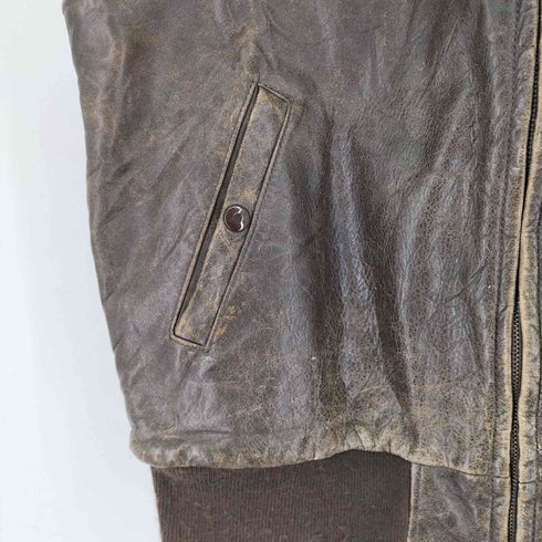 バナナリパブリック BANANA REPUBLIC 80S リアルレザーベスト メンズ import:L