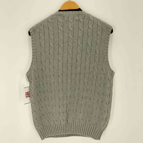 ポロバイラルフローレン Polo by RALPH LAUREN PIMA COTTON ポニー刺繍 ケーブル編み ニットベスト メンズ import:L