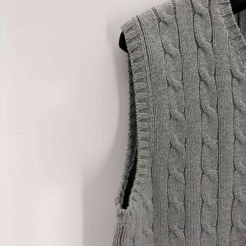 ポロバイラルフローレン Polo by RALPH LAUREN PIMA COTTON ポニー刺繍 ケーブル編み ニットベスト メンズ import:L