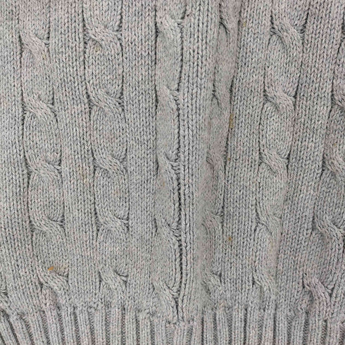 ポロバイラルフローレン Polo by RALPH LAUREN PIMA COTTON ポニー刺繍 ケーブル編み ニットベスト メンズ import:L