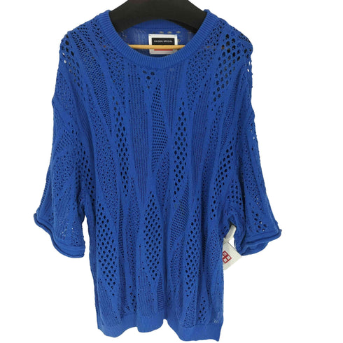 メゾンスペシャル MAISON SPECIAL 23SS Cord Yarn Wavy Prime Over Crewneck Tee コードヤーン ウェイビーオーバー クルーネックTシャツ メンズ JPN:2
