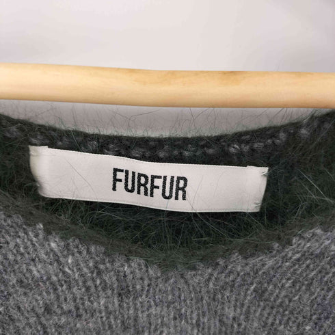 ファーファー furfur アンゴラ混 Vネックニット レディース FREE