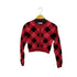 ザラ ZARA アーガイル柄 ニットカーディガン レディース import:S
