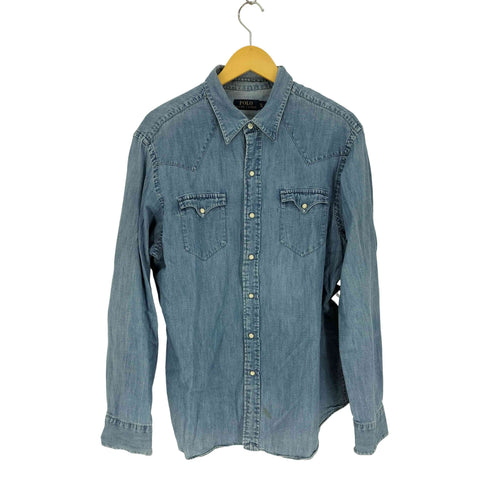 ポロラルフローレン POLO RALPH LAUREN L/S ウエスタン デニムシャツ メンズ import:XL