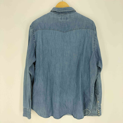 ポロラルフローレン POLO RALPH LAUREN L/S ウエスタン デニムシャツ メンズ import:XL