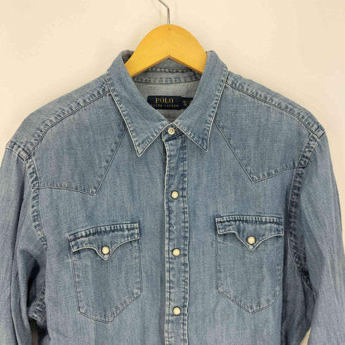 ポロラルフローレン POLO RALPH LAUREN L/S ウエスタン デニムシャツ メンズ import:XL