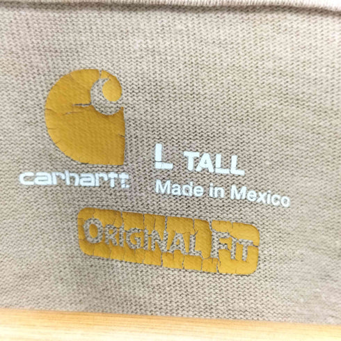 カーハート Carhartt メキシコ製 ロゴ 刺繍 ヘンリーネック L/S Tシャツ メンズ import:L